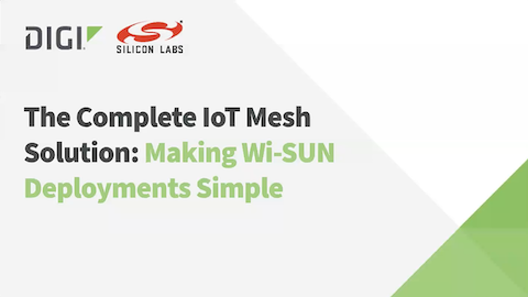 La solución completa de red en malla « IoT »: simplificando la implantación de Wi-SUN